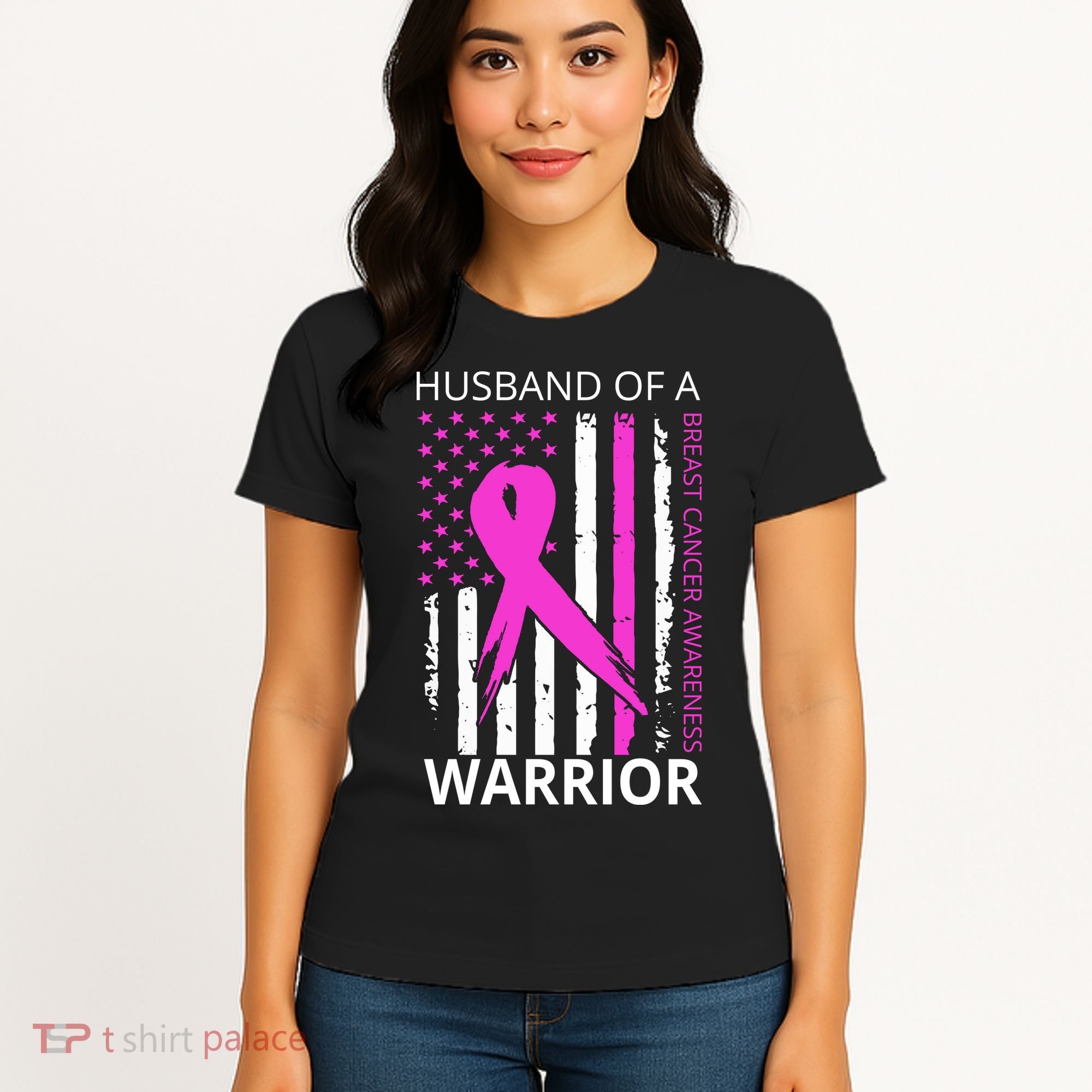 Husband Of A Warrior Breast Cancer Awareness Women's T-Shirt