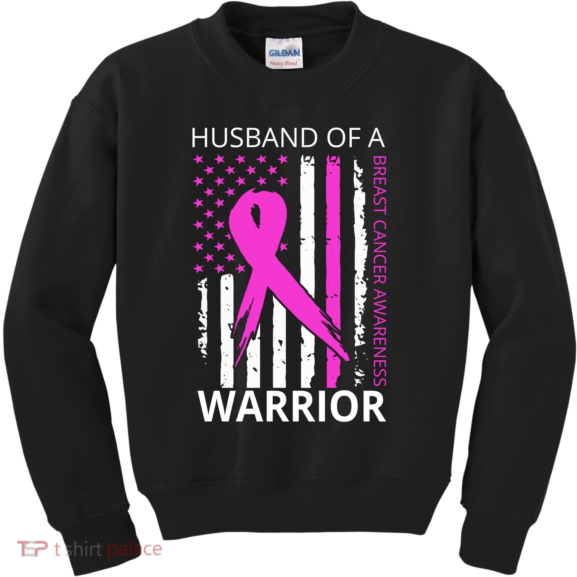 Husband Of A Warrior Breast Cancer Awareness Kids Sweatshirt