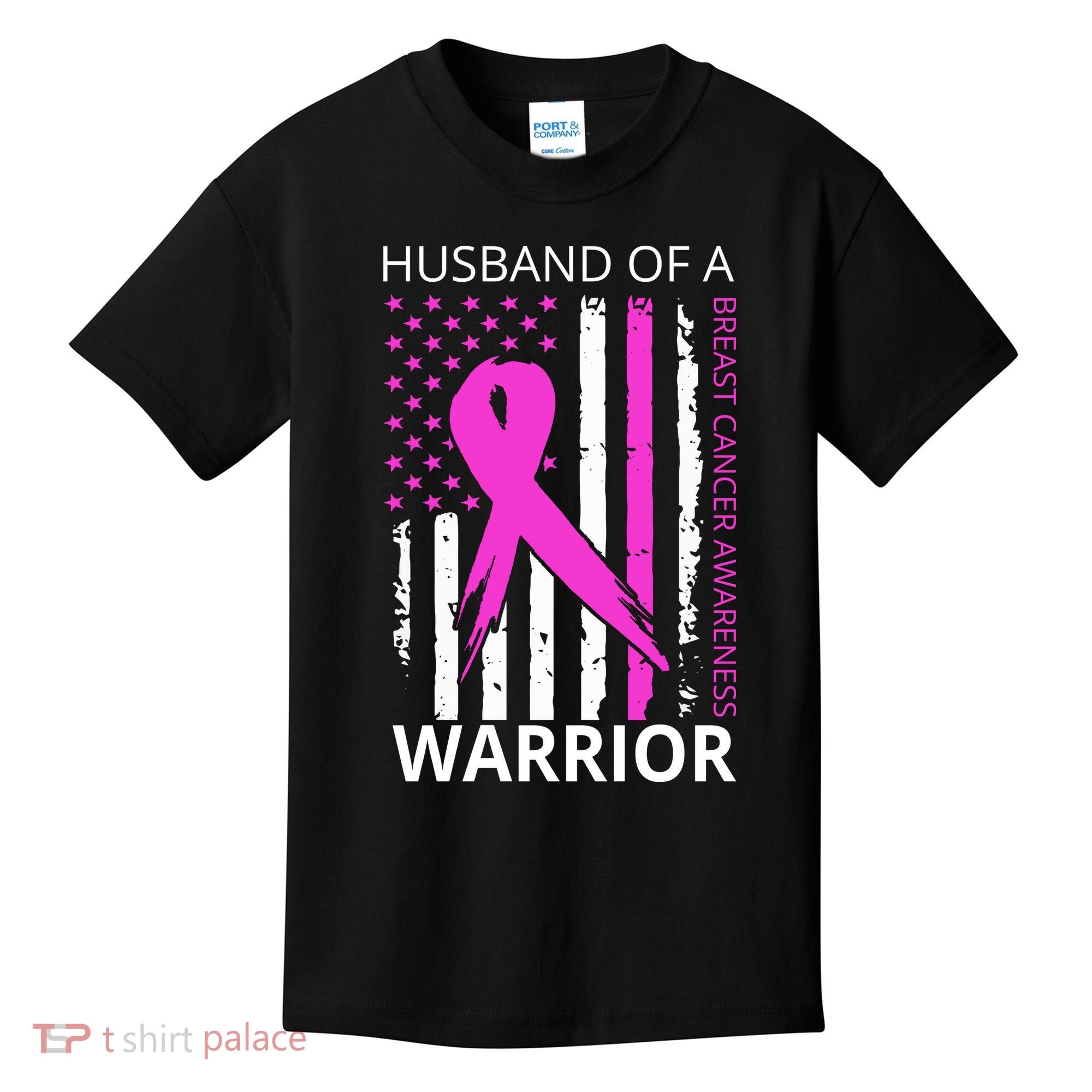 Husband Of A Warrior Breast Cancer Awareness Kids T-Shirt