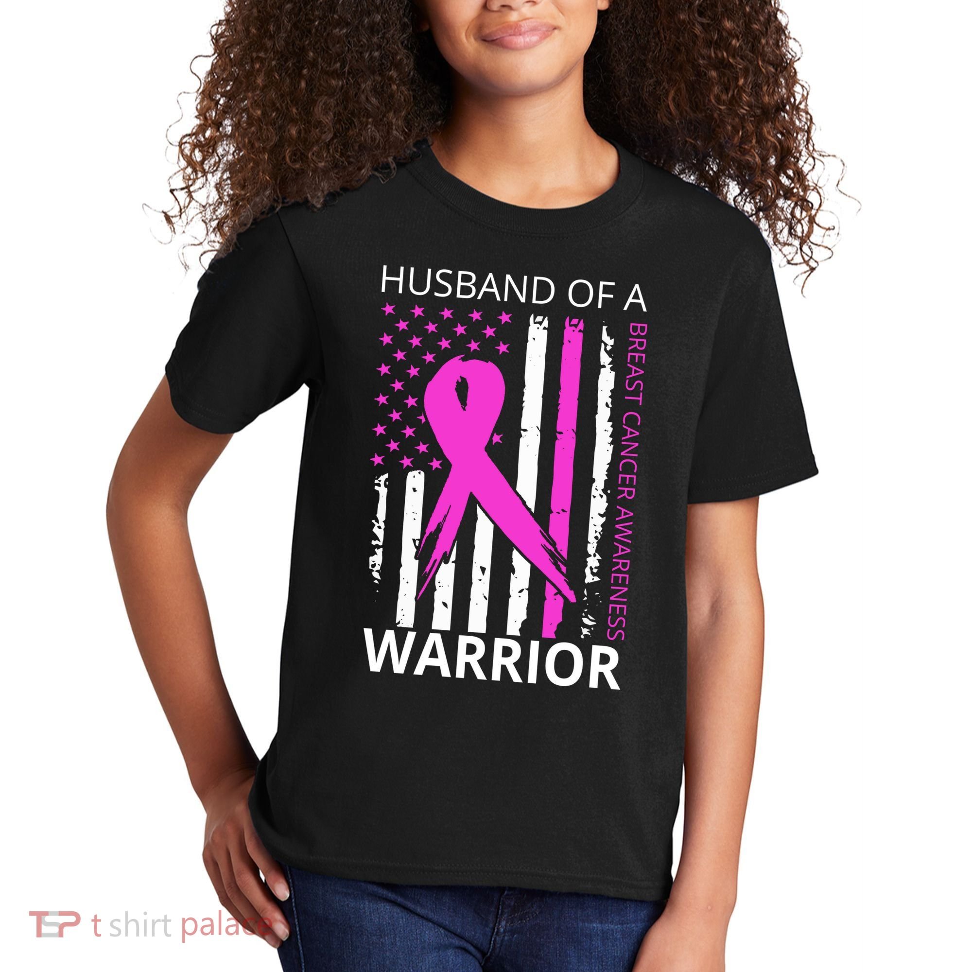 Husband Of A Warrior Breast Cancer Awareness Kids T-Shirt