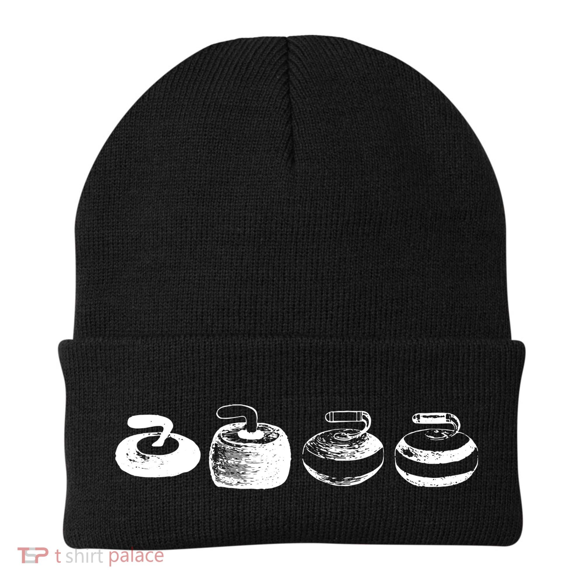 History Of A Curling Stone Funny Sports Gift Beanie