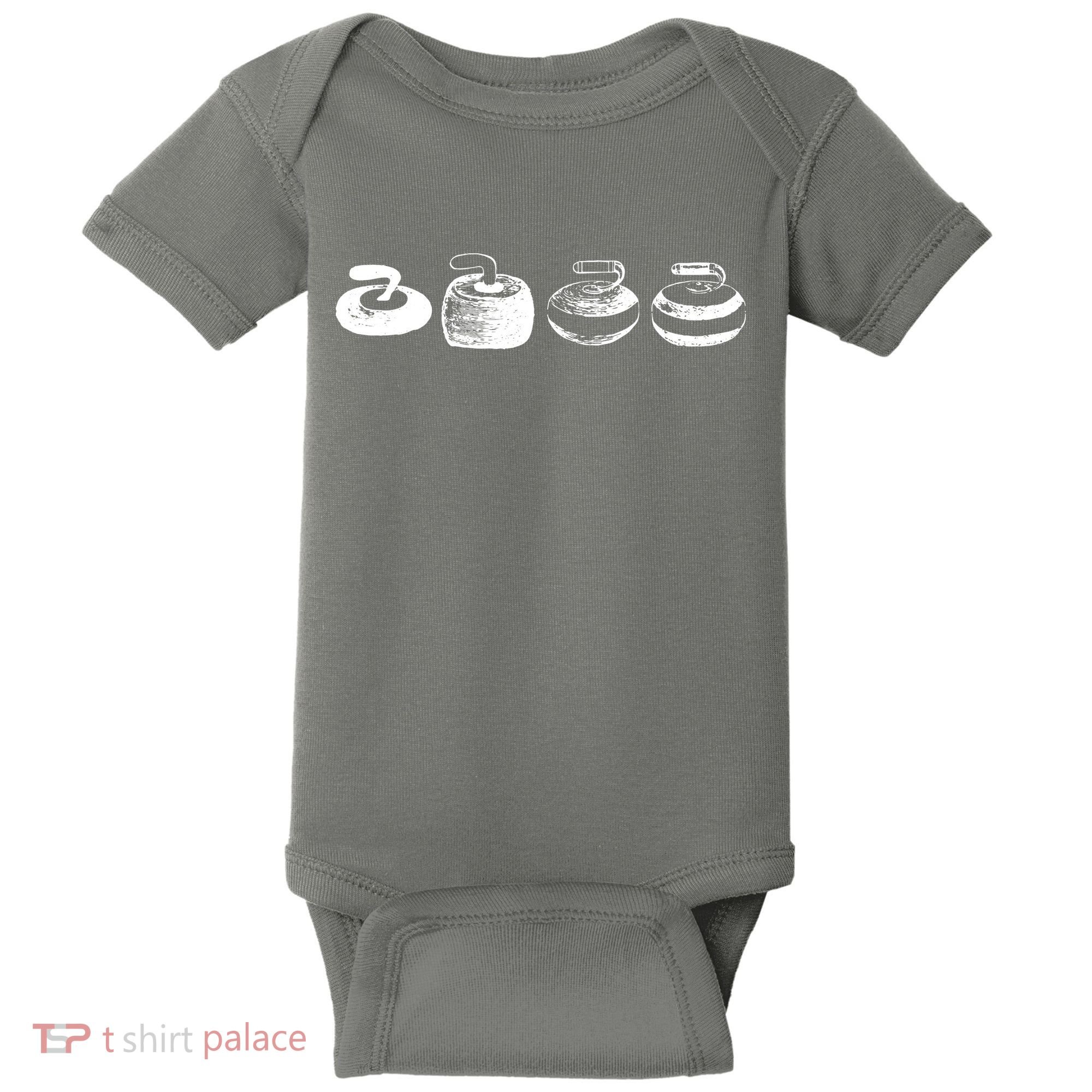 History Of A Curling Stone Funny Sports Gift Baby Bodysuit