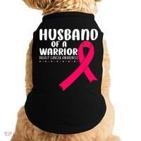 Husband Of A Warrior Pink Ribbon Breast Cancer Support Doggie Tank thumb 0