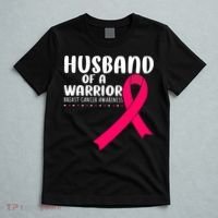 Husband Of A Warrior Pink Ribbon Breast Cancer Support T-Shirt thumb 5