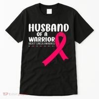 Husband Of A Warrior Pink Ribbon Breast Cancer Support Tall T-Shirt thumb 0