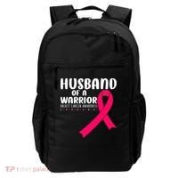 Husband Of A Warrior Pink Ribbon Breast Cancer Support Backpack thumb 0