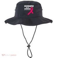 Husband Of A Warrior Pink Ribbon Breast Cancer Support Bucket Hat thumb 0