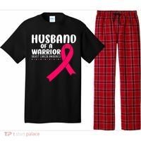 Husband Of A Warrior Pink Ribbon Breast Cancer Support Pajama Set thumb 0