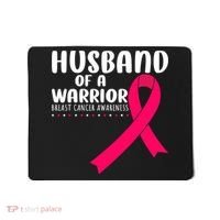 Husband Of A Warrior Pink Ribbon Breast Cancer Support Mousepad thumb 0