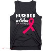 Husband Of A Warrior Pink Ribbon Breast Cancer Support Tank Top thumb 0