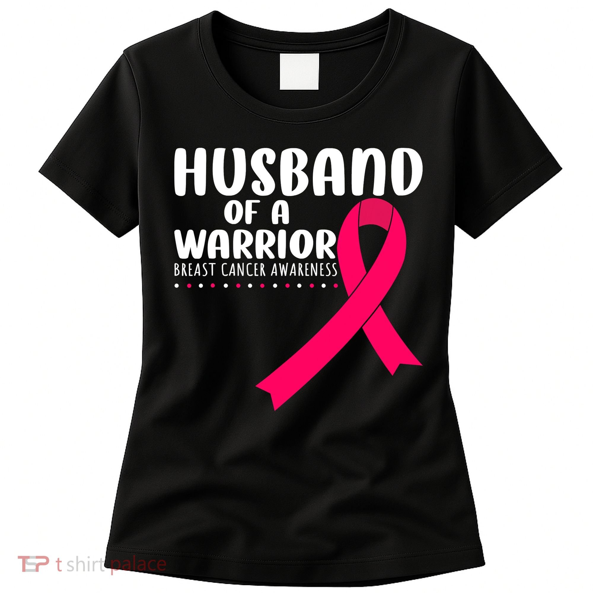 Husband Of A Warrior Pink Ribbon Breast Cancer Support Women's T-Shirt