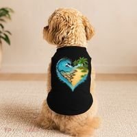 Heart-Shaped Ocean Beach Palm Tree Vacation Doggie Tank thumb 2