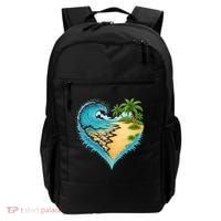 Heart-Shaped Ocean Beach Palm Tree Vacation Backpack thumb 0