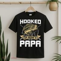 Hooked On Being A Papa Fly Fishing Grandpa T-Shirt thumb 2