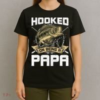 Hooked On Being A Papa Fly Fishing Grandpa T-Shirt thumb 4
