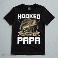 Hooked On Being A Papa Fly Fishing Grandpa T-Shirt thumb 5