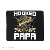 Hooked On Being A Papa Fly Fishing Grandpa Mousepad thumb 0