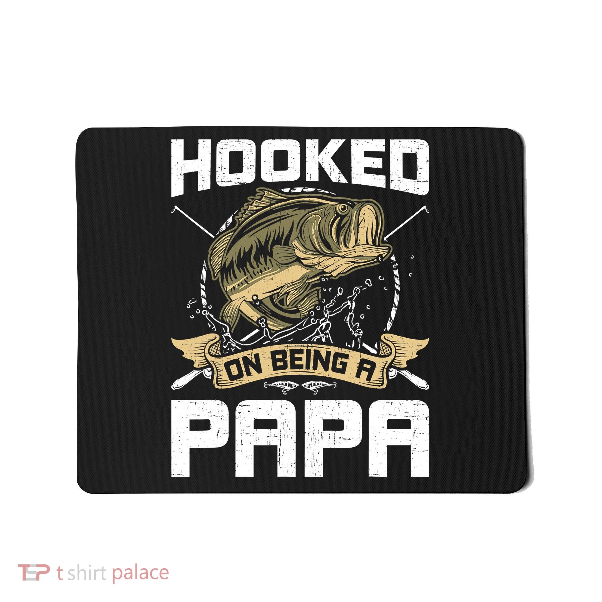 Hooked On Being A Papa Fly Fishing Grandpa Mousepad