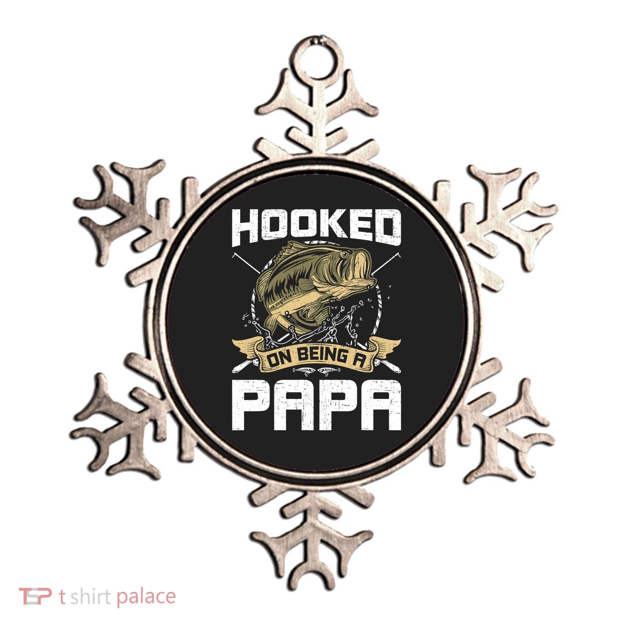 Hooked On Being A Papa Fly Fishing Grandpa Ornament