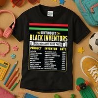 History Of Black Inventors Black History Month Kids T-Shirt thumb 3