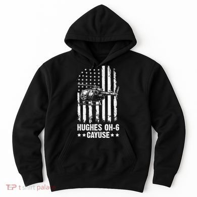 Hughes OH-6 Cayuse American Flag Helicopter Hoodie