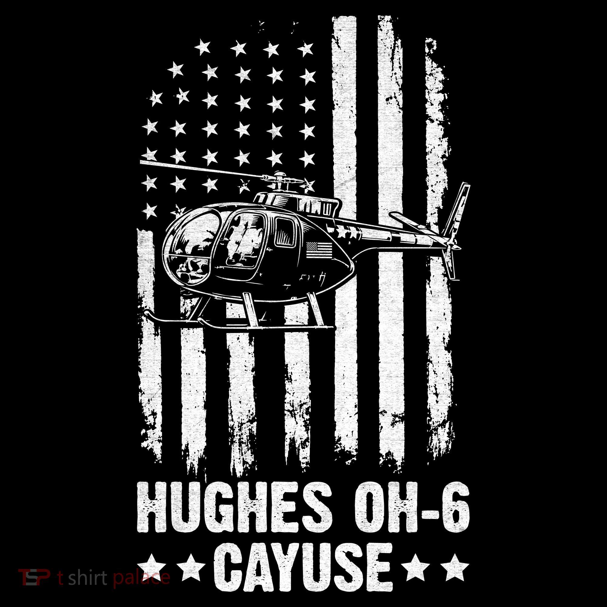 Hughes OH-6 Cayuse American Flag Helicopter Women's Hoodie