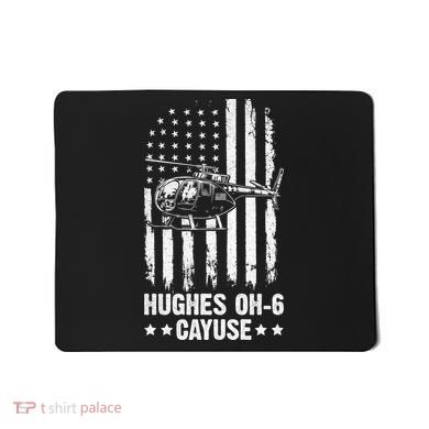 Hughes OH-6 Cayuse American Flag Helicopter Mousepad