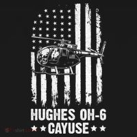 Hughes OH-6 Cayuse American Flag Helicopter Baby Bodysuit thumb 2