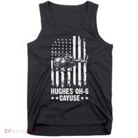 Hughes OH-6 Cayuse American Flag Helicopter Tank Top thumb 0
