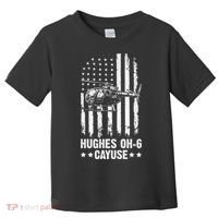 Hughes OH-6 Cayuse American Flag Helicopter Toddler T-Shirt thumb 0