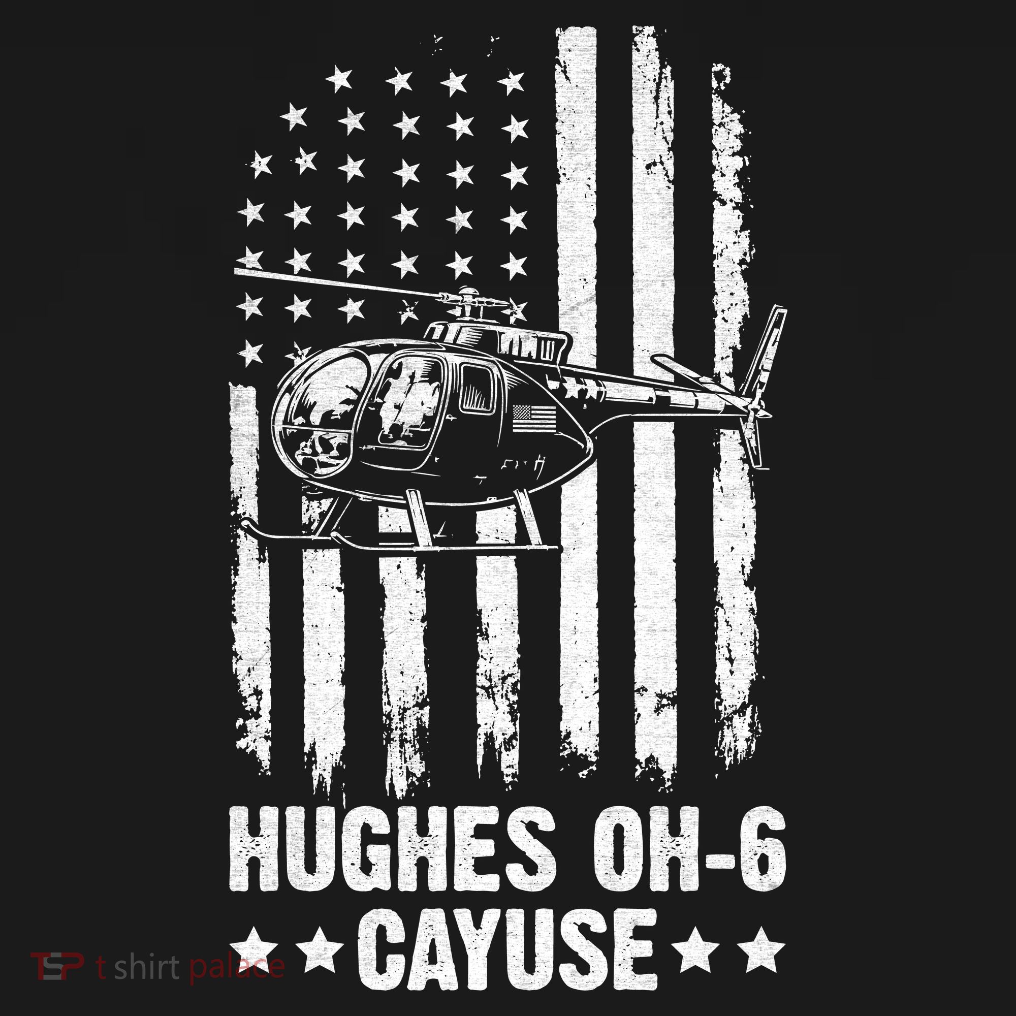 Hughes OH-6 Cayuse American Flag Helicopter Kids Sweatshirt