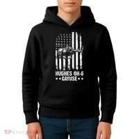 Hughes OH-6 Cayuse American Flag Helicopter Kids Hoodie thumb 4
