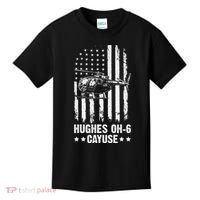 Hughes OH-6 Cayuse American Flag Helicopter Kids T-Shirt thumb 0