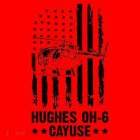 Hughes OH-6 Cayuse American Flag Helicopter Santa Hat thumb 1