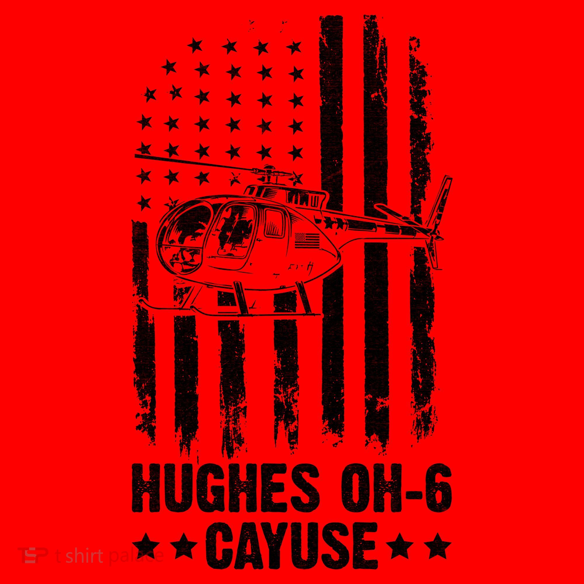 Hughes OH-6 Cayuse American Flag Helicopter Santa Hat