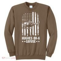 Hughes OH-6 Cayuse American Flag Helicopter Sweatshirt thumb 0
