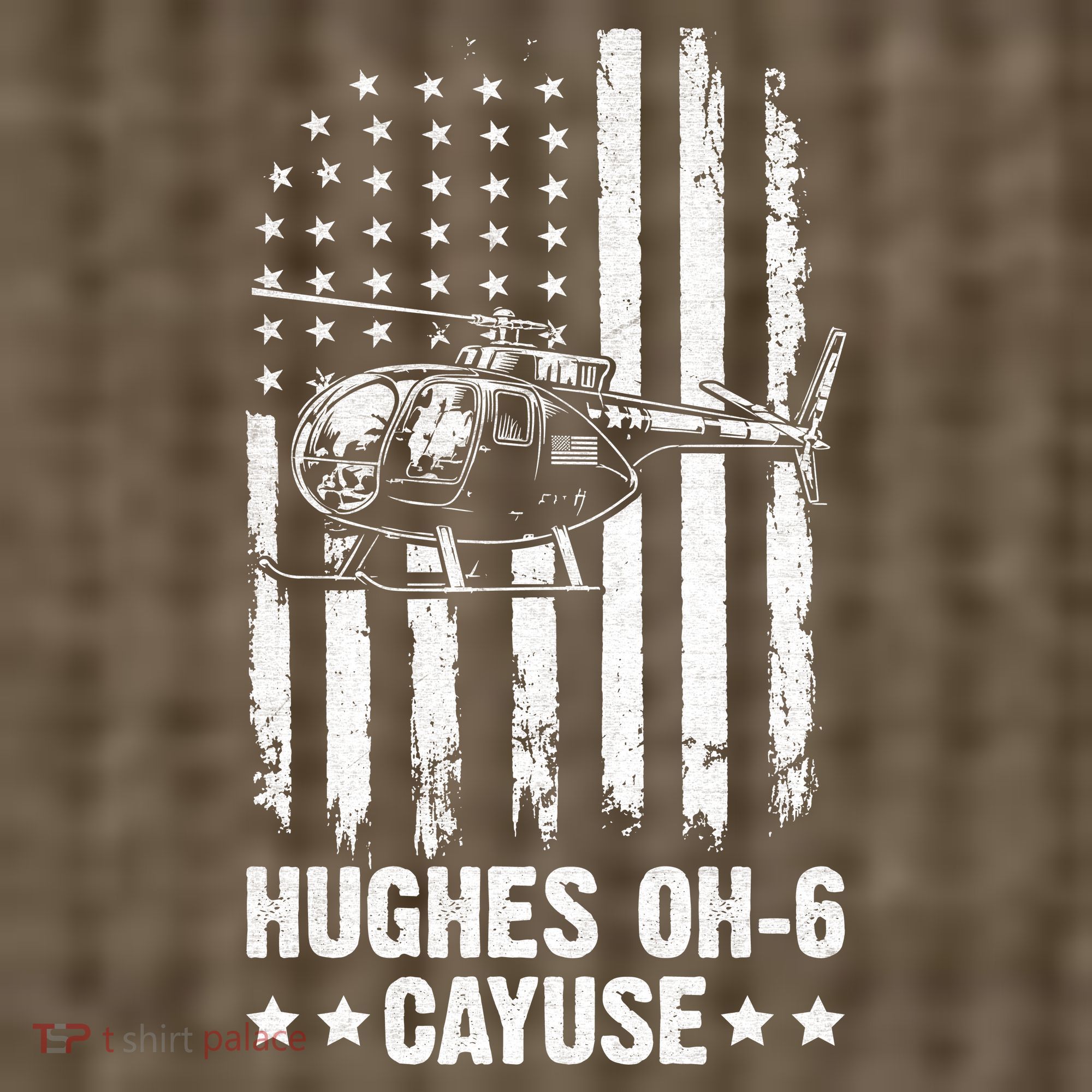 Hughes OH-6 Cayuse American Flag Helicopter Beanie