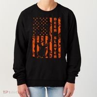 Hunter Orange Camo American Flag Deer Slayer Women's Sweatshirt thumb 0