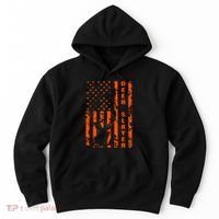 Hunter Orange Camo American Flag Deer Slayer Hoodie thumb 0