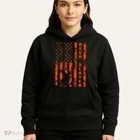 Hunter Orange Camo American Flag Deer Slayer Hoodie thumb 5