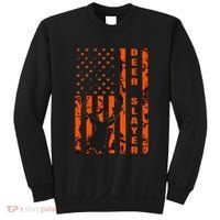 Hunter Orange Camo American Flag Deer Slayer Sweatshirt thumb 0