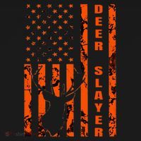 Hunter Orange Camo American Flag Deer Slayer Women's Hoodie thumb 2