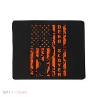 Hunter Orange Camo American Flag Deer Slayer Mousepad thumb 0