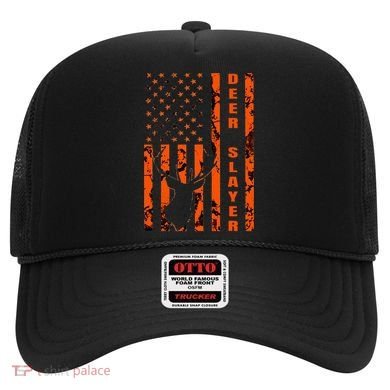 Hunter Orange Camo American Flag Deer Slayer Hat