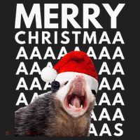 Hilarious Opossum Christmas Scream Women's Sweatshirt thumb 2