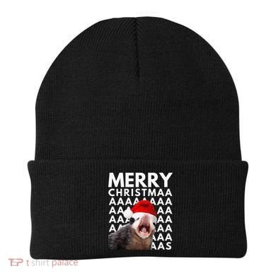 Hilarious Opossum Christmas Scream Beanie