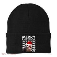 Hilarious Opossum Christmas Scream Beanie thumb 0