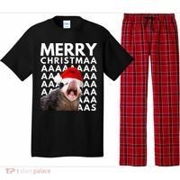 Hilarious Opossum Christmas Scream Pajama Set thumb 0