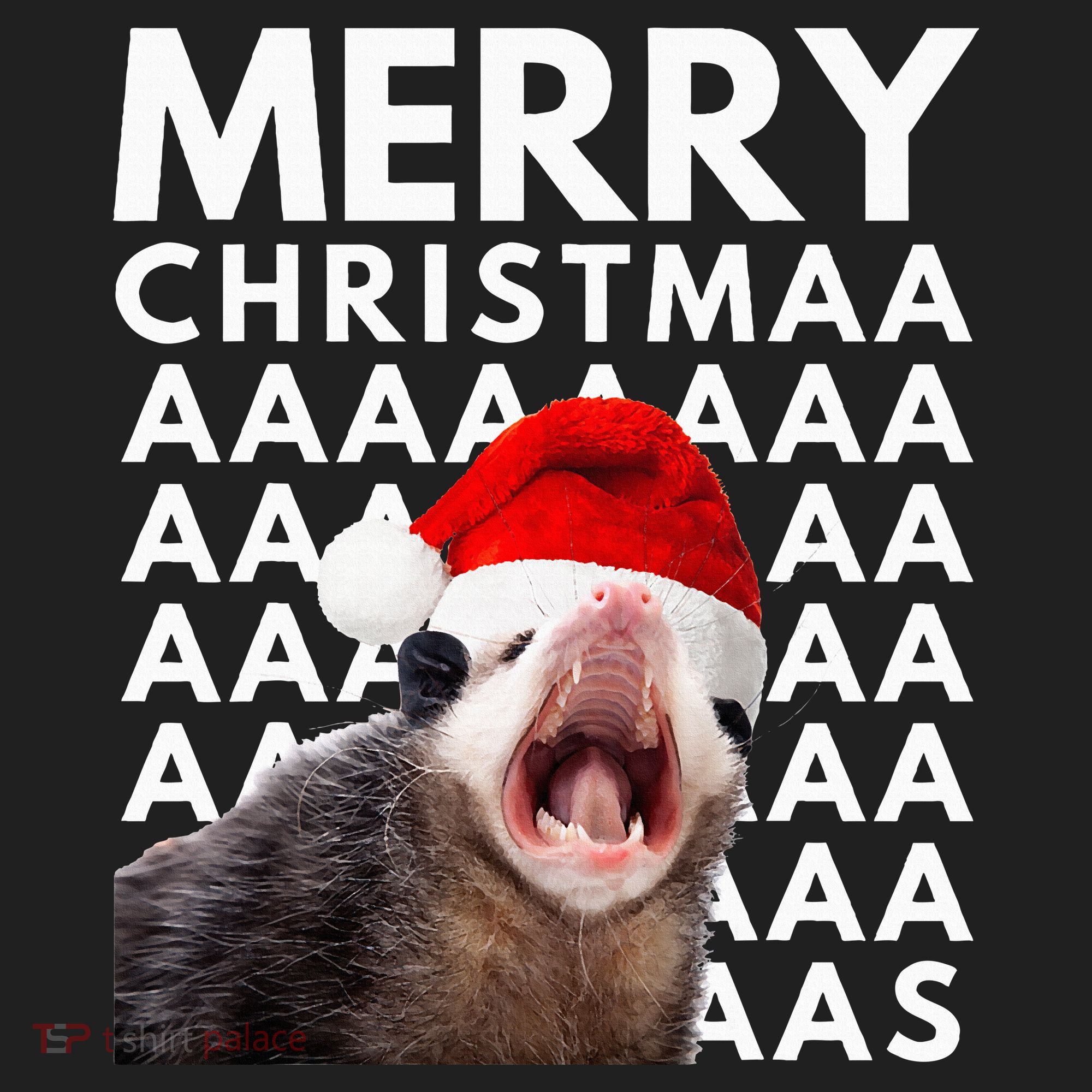 Hilarious Opossum Christmas Scream Hat