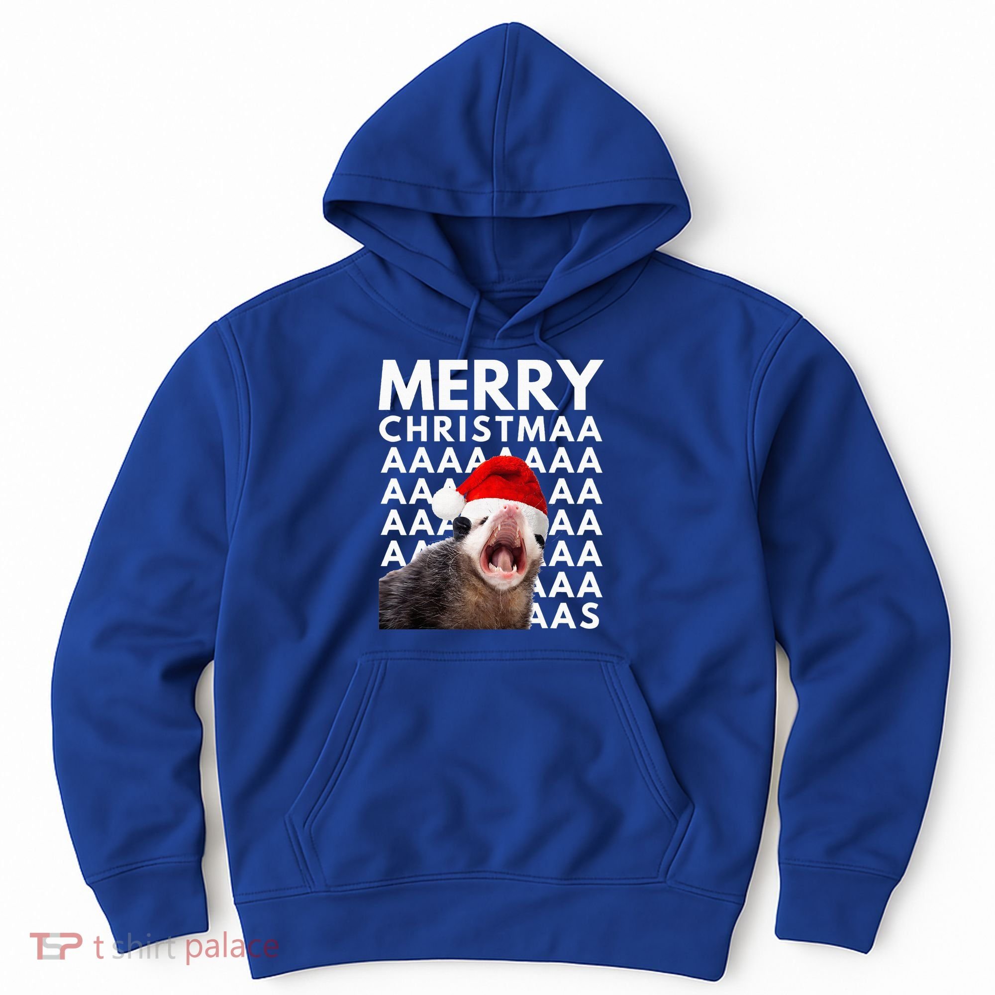 Hilarious Opossum Christmas Scream Hoodie